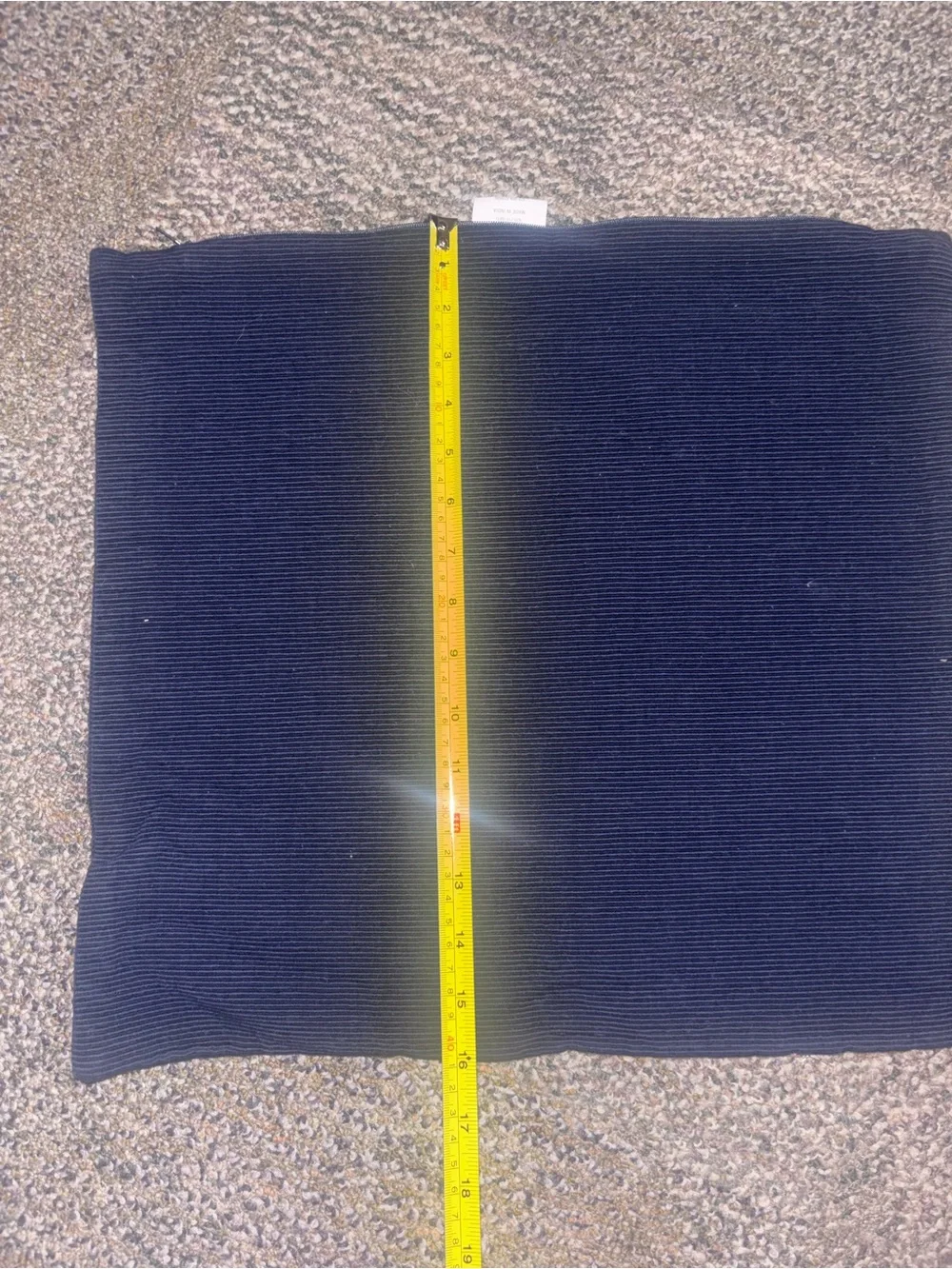 Crate & Barrel Nolan Navy ~ Throw Pillow Cover 18” X 18” EUC. Never Used.